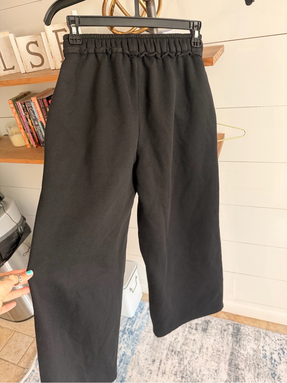 Edikted Black Wide-Leg Elastic-Waist Sweatpants for Kids